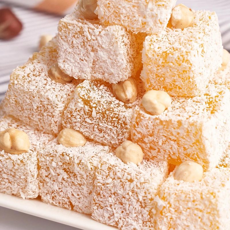 Turkish Delight with Lemon and Hazelnuts